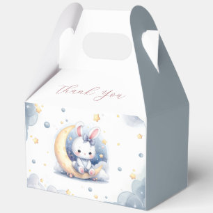 cute bunny sitting on the moon  favour box