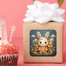 Cute bunny sticker