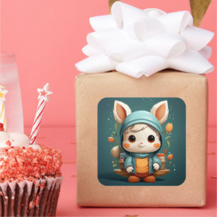Cute bunny sticker