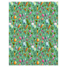 Cute bunny themed Easter scrapbook paper