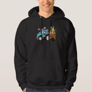 Cute Bunny Tractor Farm Carrots Hunt Egg Rabbit Ea Hoodie