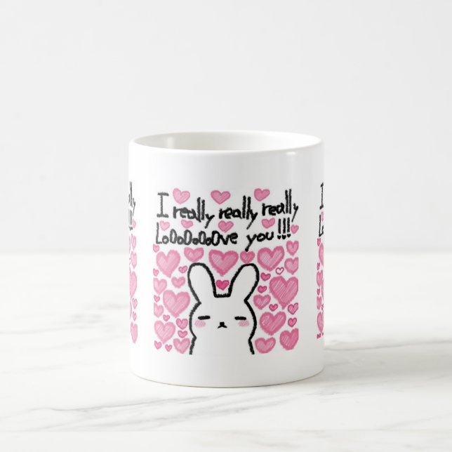 Cute Bunny Valentine’s Day Coffee Mug (Center)