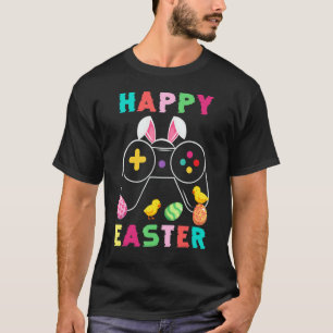 Cute Bunny Video Game Controller Gamer Happy Easte T-Shirt