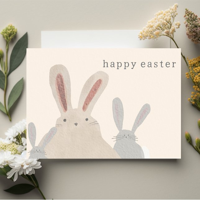 Cute Bunny Watercolor Easter Card (Creator Uploaded)