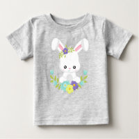 Cute Bunny, White Bunny, Baby Bunny, Flowers