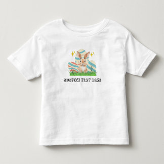 Cute bunny  with custom text  toddler T-Shirt