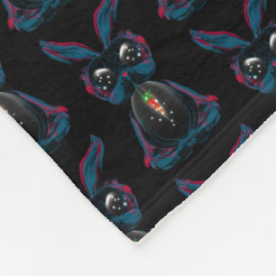 Cute Bunny with Sparkling Carrot Soul Fleece Blanket