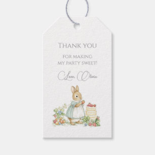 Cute Bunny with strawberries Gift Tags