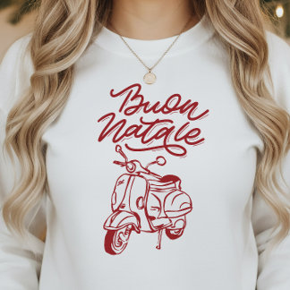 Cute Buon Natale Italian Vespa Christmas Sweatshirt
