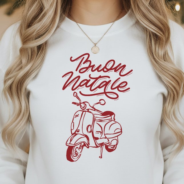 Cute Buon Natale Italian Vespa Christmas Sweatshirt (Creator Uploaded)