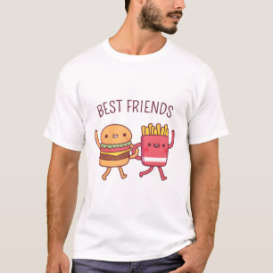 Cute Burger And Fries, Best Friends Funny T-Shirt