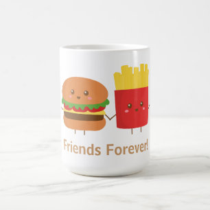 Cute Burger and Fries, Friends Forever Coffee Mug