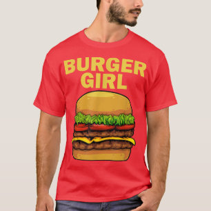 Cute Burger Art For Girls Women Hamburger Cheesebu T-Shirt