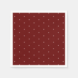 Cute burgundy white tiny polka dots elegant chic napkin