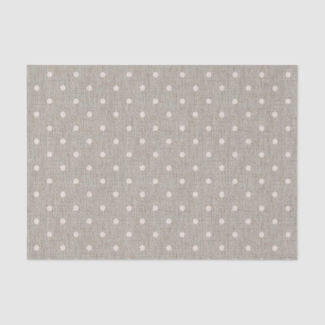 Cute Burlap Polka Dots Tissue Paper (Front)