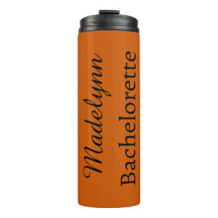 Cute Burnt Orange Personalised Bridesmaid Thermal  Tumbler