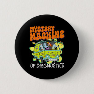 Cute Bus Lab Week 2025 Retro Mystery Machine Of Di 6 Cm Round Badge