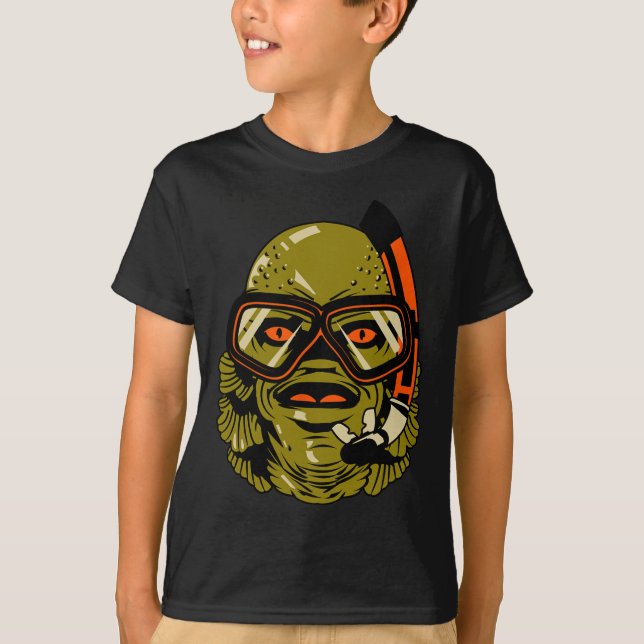 Cute But Creepy Funny Shirt – Black Lagoon - Creat (Front)
