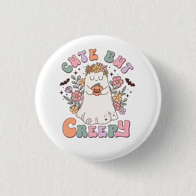 Cute But Creepy Halloween 3 Cm Round Badge (Front)