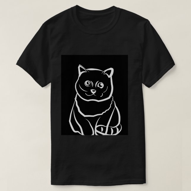 Cute but Cursed Cat T-Shirt (Design Front)