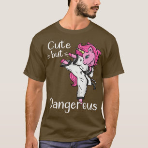 Cute but Dangerous Karate Taekwondo Unicorn Karate T-Shirt