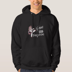 Cute But Dangerous Karate Unicorn Martial Arts Gif Hoodie