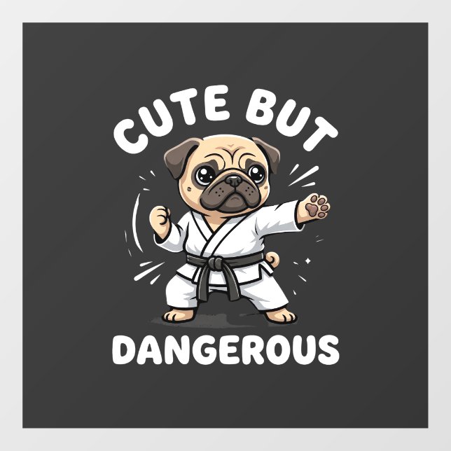 Cute But Dangerous Pug Dog Karate (Sheet)