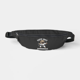 Cute But Dangerous Pug Dog Karate Bum Bags