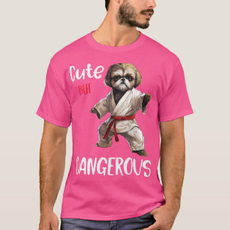 Cute But Dangerous Shih Tzu Karate Kung Fu Boys Gi T-Shirt