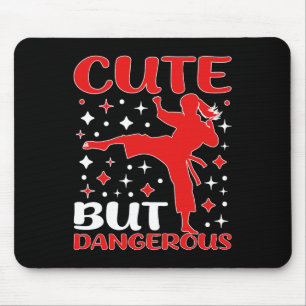 Cute But Dangerous Taekwondo Girl Karate Jiu Jitsu Mouse Pad