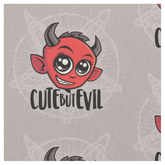 Cute But Evil Fabric (Close Up)