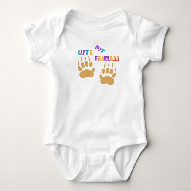 Cute But Fearless Honey Badger Baby bodysuits (Front)