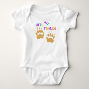 Cute But Fearless Honey Badger Baby bodysuits