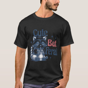 Cute But Feral Raccoon Drinking Boba Toddler Vinta T-Shirt