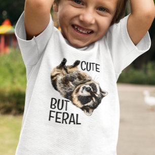 Cute But Feral Raccoon Trash Panda  Tri-Blend Shirt