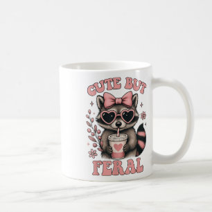 Cute But Feral Racoon Sungles Funny Meme Summer Coffee Mug