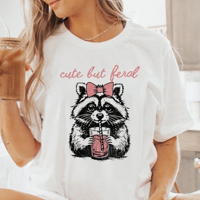 Cute but Feral Racoon Tri-Blend Shirt (Creator Uploaded)
