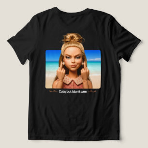 Cute But I Don’t Care Funny Beach Meme T-Shirt Tri-Blend Shirt
