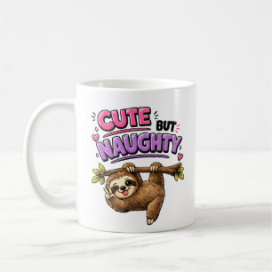 Cute but naughty sloth coffee mug