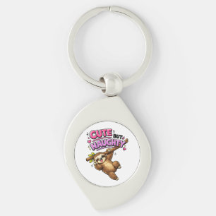 Cute but naughty sloth key ring