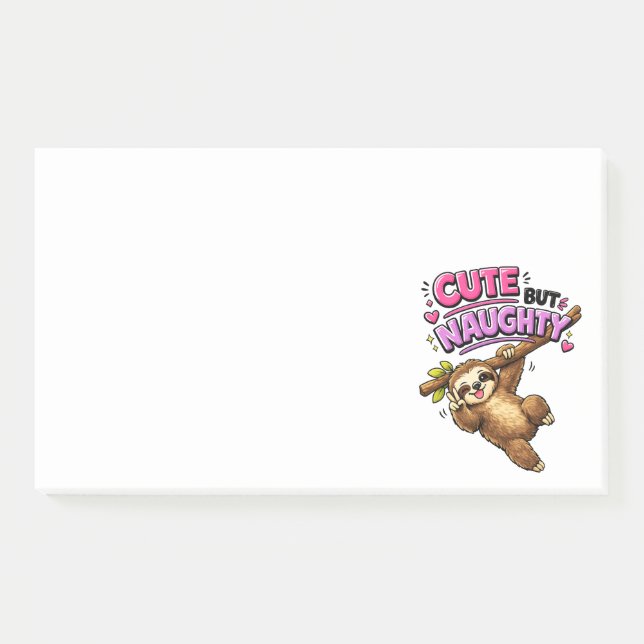 Cute but naughty sloth post-it notes (Front)