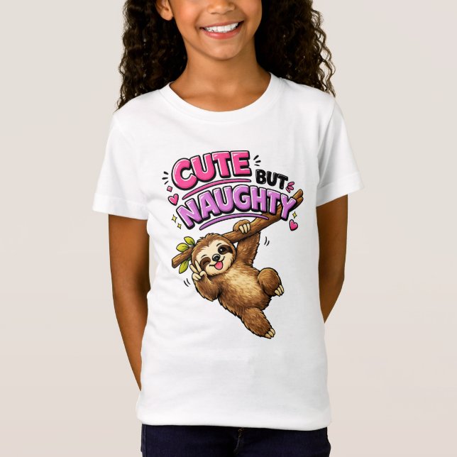 Cute but naughty sloth T-Shirt (Front)