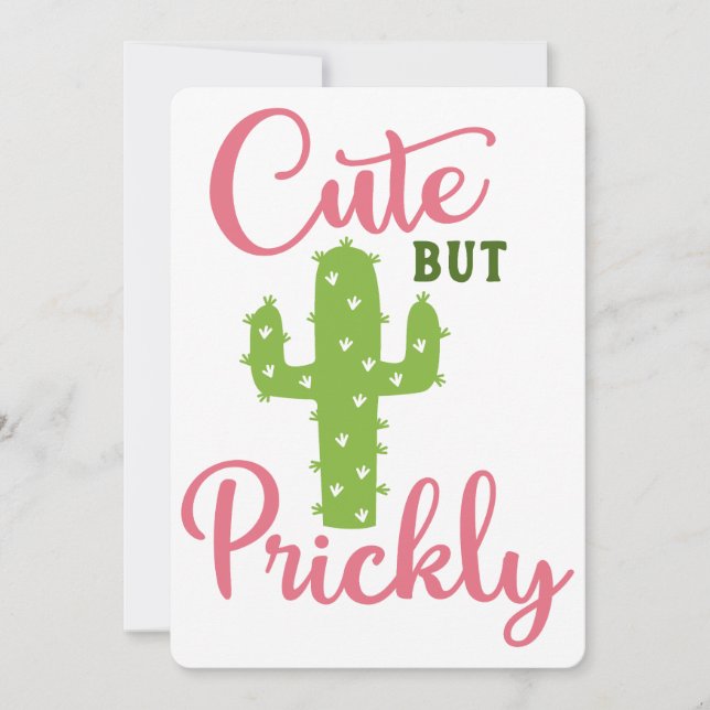 Cute But Prickly Invitation (Front)