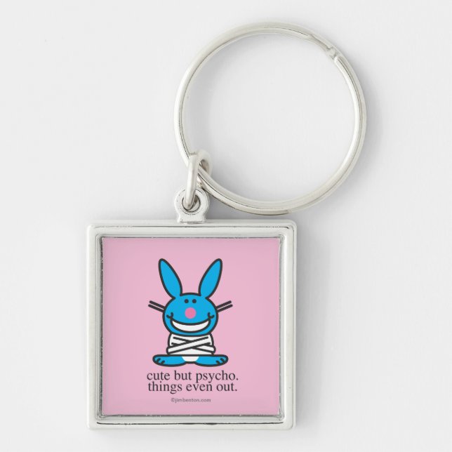Cute but Psycho Key Ring (Front)