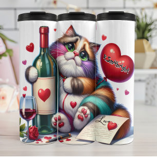 Cute but Psycho Skull Design Thermal Tumbler