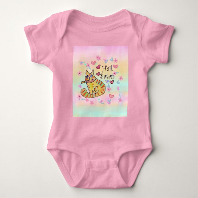 Cute but sarcastic kitty cat adorable baby bodysuit (Front)