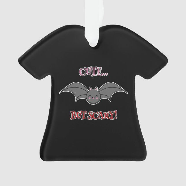 Cute but Scary Bat Ornament (Front)