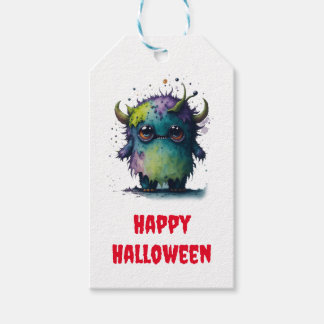 Cute But Scary Cartoon Monster Design Gift Tags