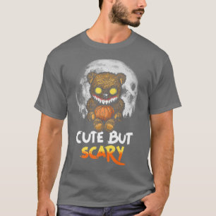 Cute But Scary Horror Zombie Teddy Bear Full Moon T-Shirt