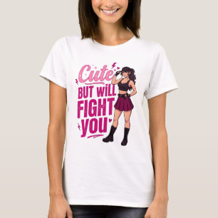 Cute But Will Fight You Anime Boxing Girl T-Shirt
